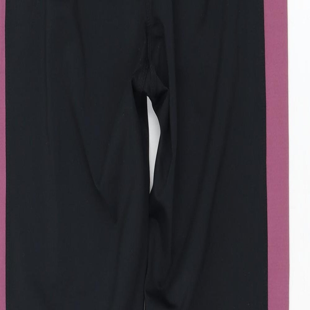 Preworn Womens Black Polyester Compression Leggings Size 28 in L25 in Regular Pullover