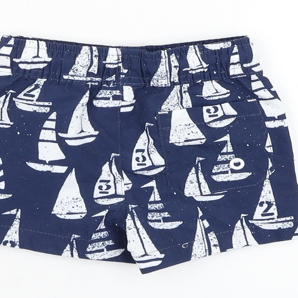 Next Boys Blue Polyester Cropped Trousers Size 3-6 Months Pullover - Swimwear