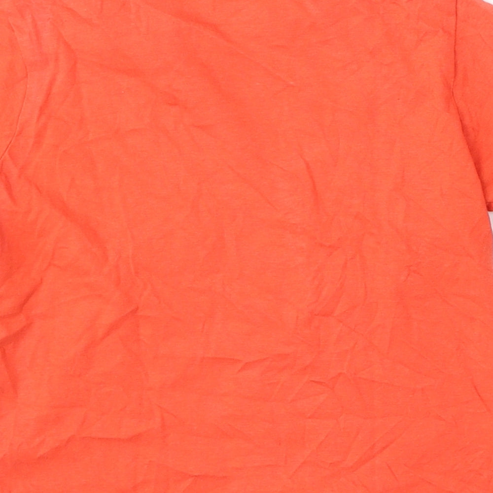 Primark Girls Red Cotton Basic T-Shirt Size 5-6 Years Round Neck