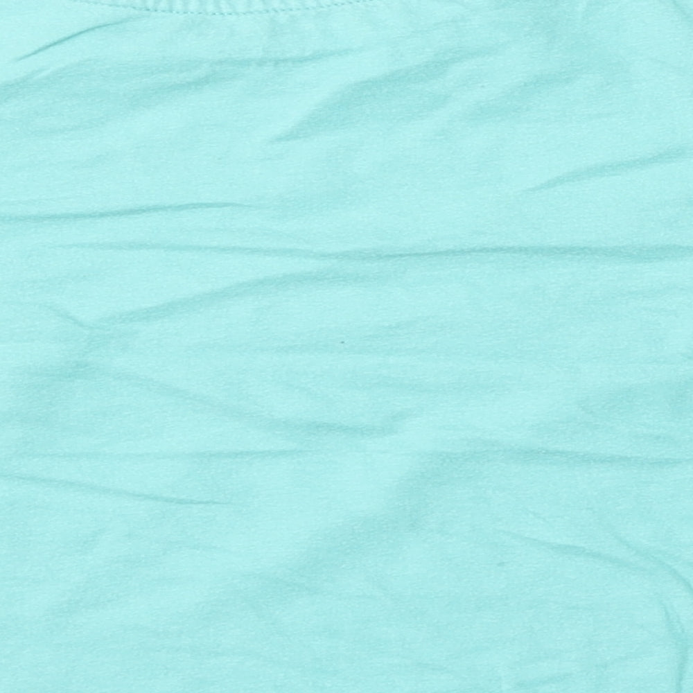 Primark Boys Green Cotton Basic T-Shirt Size 3-4 Years Round Neck