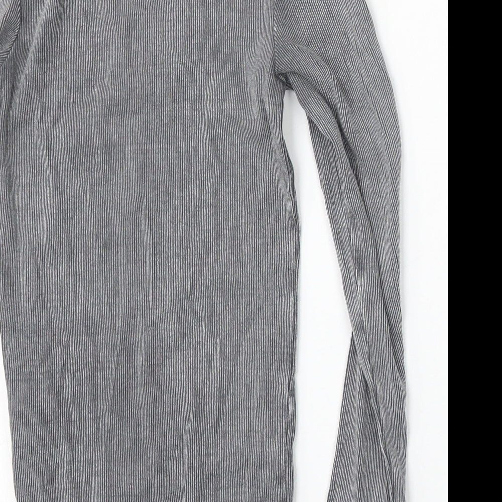 New Look Womens Grey Round Neck Cotton Pullover Jumper Size 6