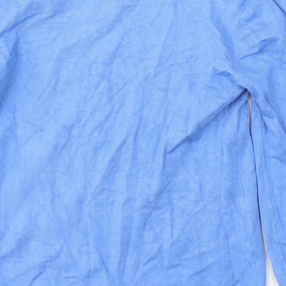 Stradivarius Womens Blue Round Neck Viscose Pullover Jumper Size M