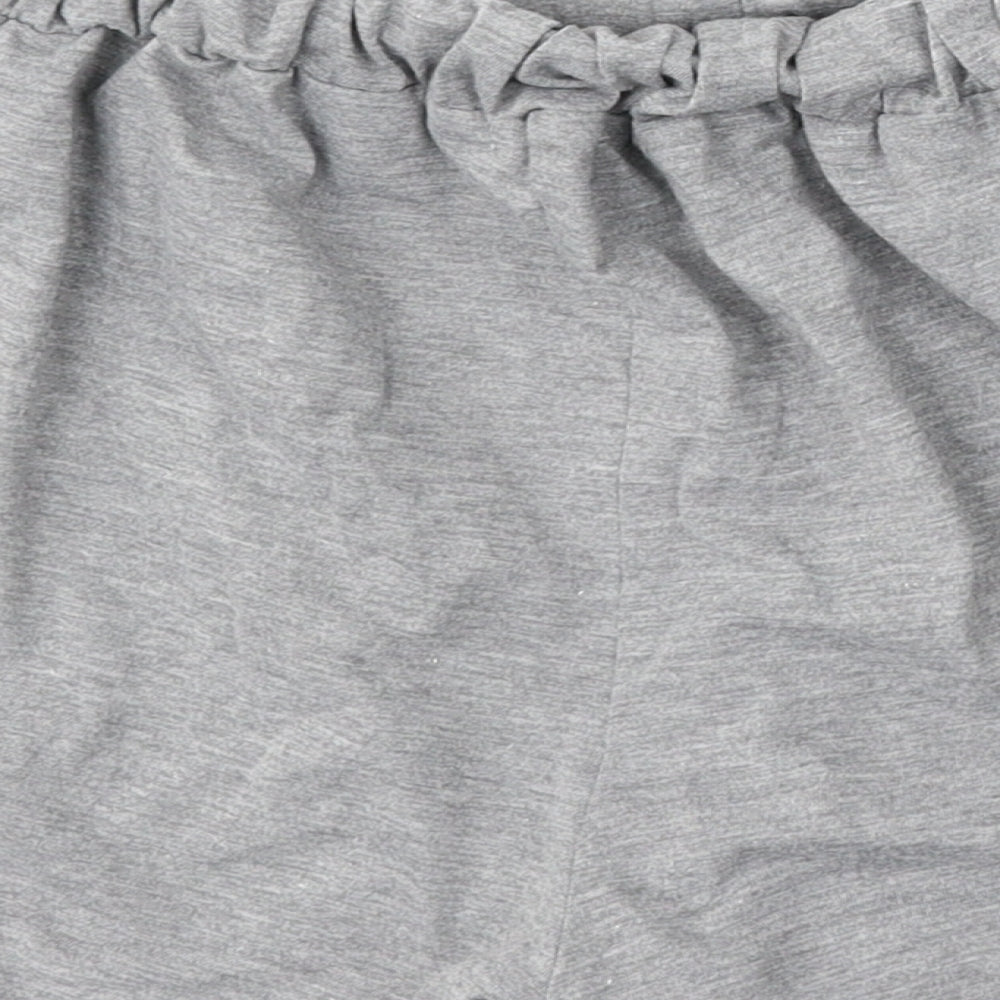 Boohoo Womens Grey Cotton Sweat Shorts Size 6 L4 in Regular