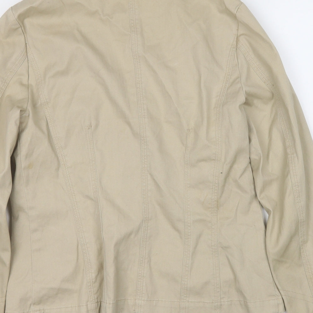 Moto Womens Beige Jacket Blazer Size 12