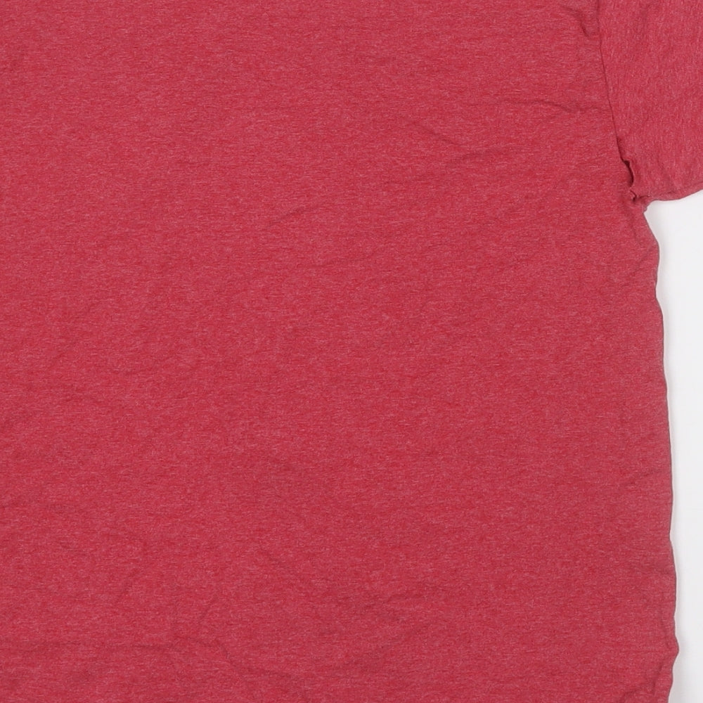 Fruit of the Loom Boys Red Cotton Basic T-Shirt Size 9-10 Years Round Neck