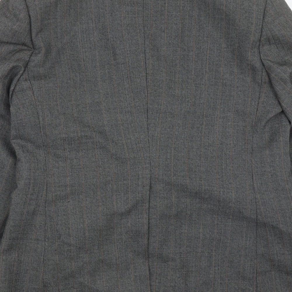 Burton Mens Grey Polyester Jacket Suit Jacket Size 42