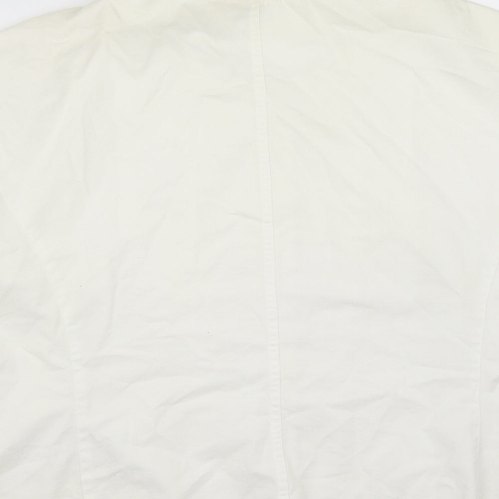 ara Womens White Jacket Size 10 Button