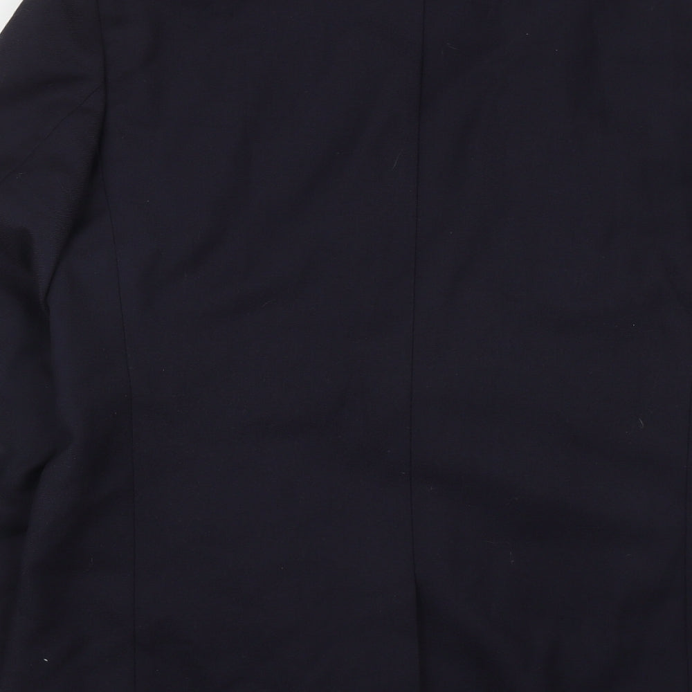 Dale Rhodes Mens Blue Polyester Jacket Suit Jacket Size 40
