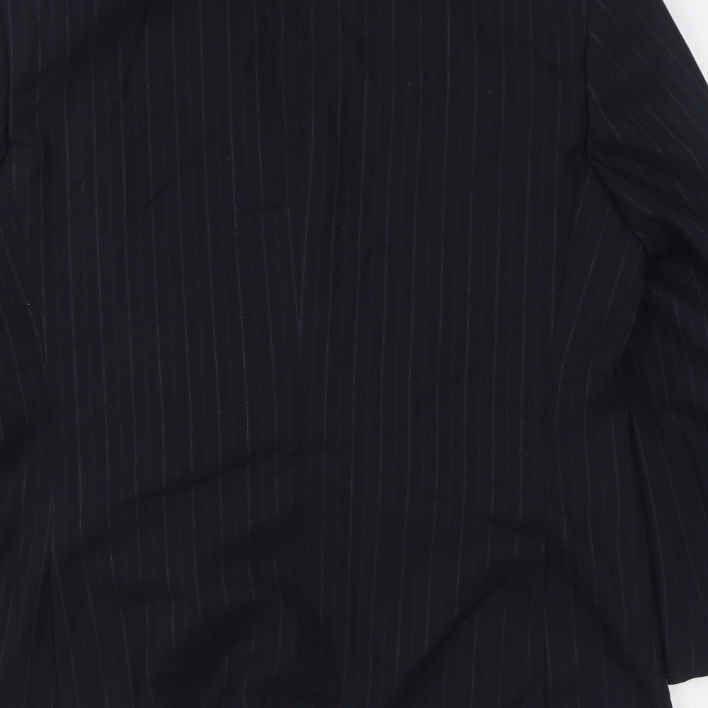 City Survival Mens Blue Striped Viscose Jacket Suit Jacket Size 38