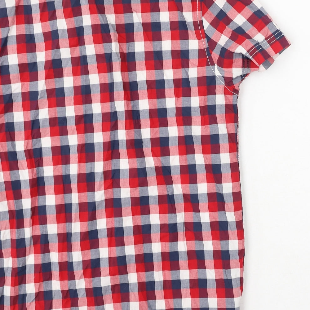 Cedarwood State Mens Red Plaid Cotton Button-Up Size XS Collared
