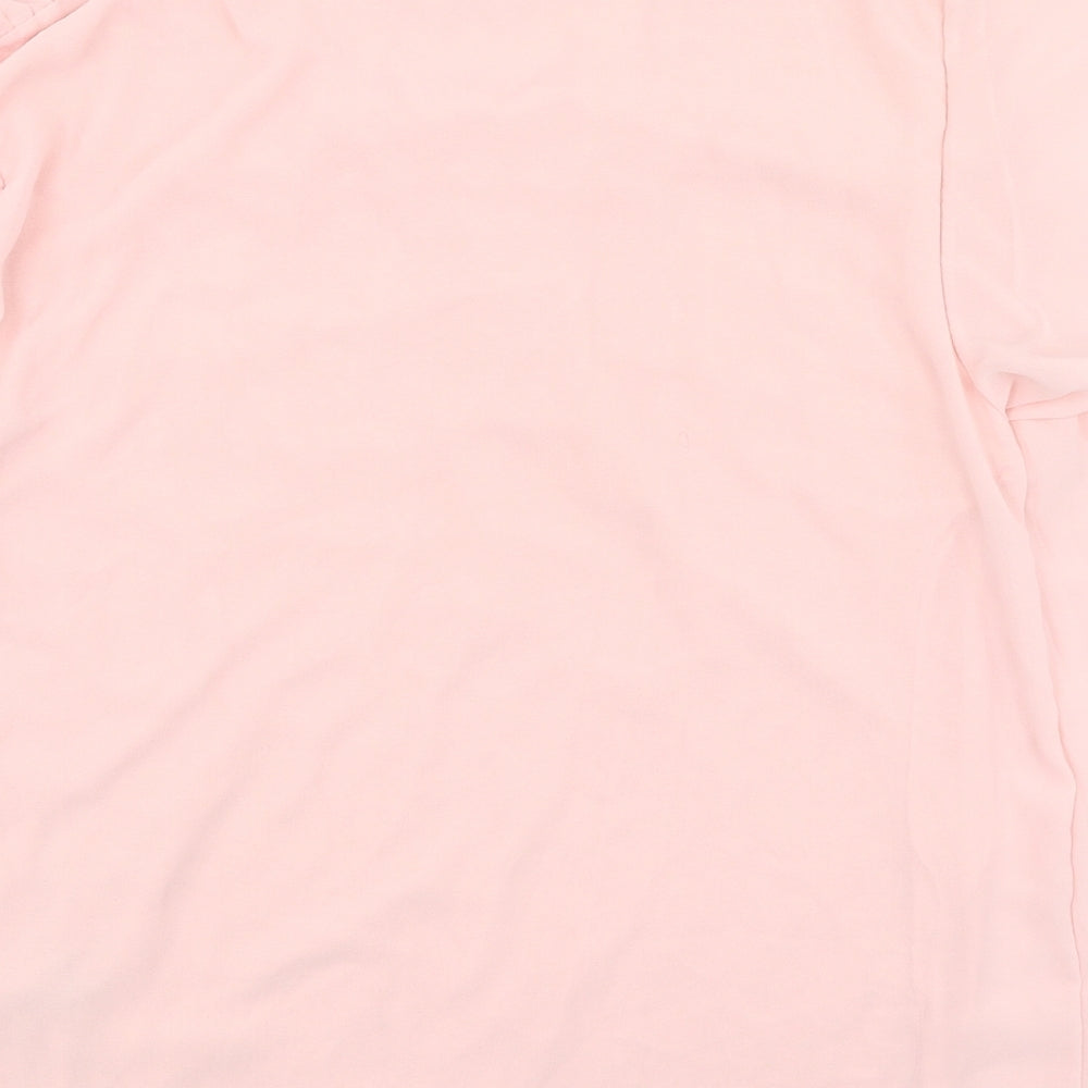 Gerard Womens Pink Polyester Basic Blouse Size S Round Neck