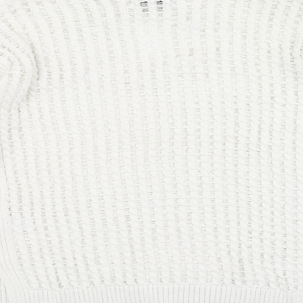 NEXT Womens Ivory Cotton Pullover Sweatshirt Size 12