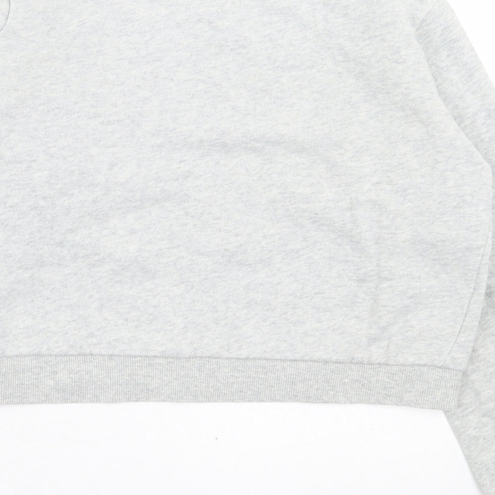 H&M Girls Grey Cotton Pullover Sweatshirt Size 9-10 Years Pullover - cropped