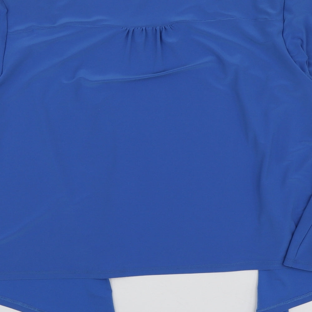 Nightingales Womens Blue V-Neck Polyester Cardigan Jumper Size 20