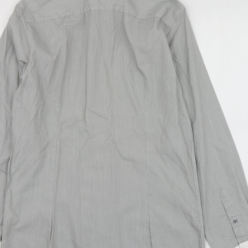 Burton Mens Grey Cotton Button-Up Size S Collared