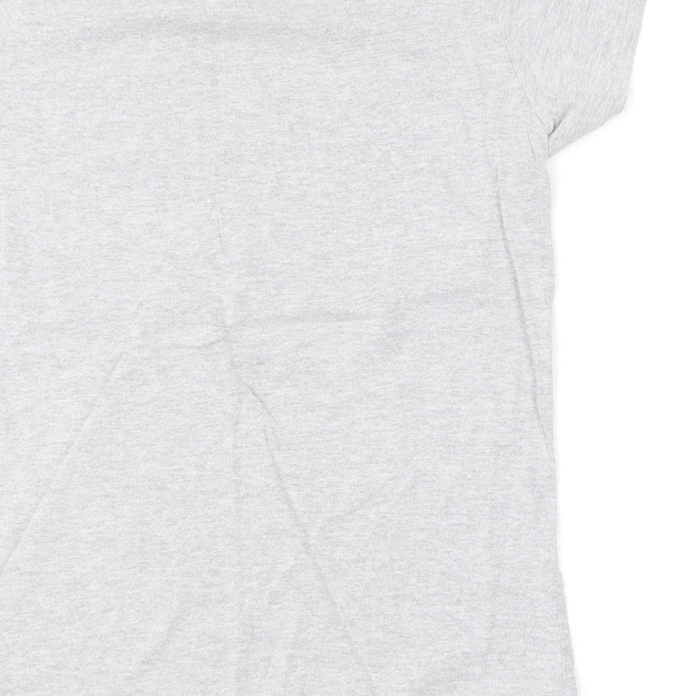 Very Womens Grey Cotton Basic T-Shirt Size 8 Round Neck - Prosecco