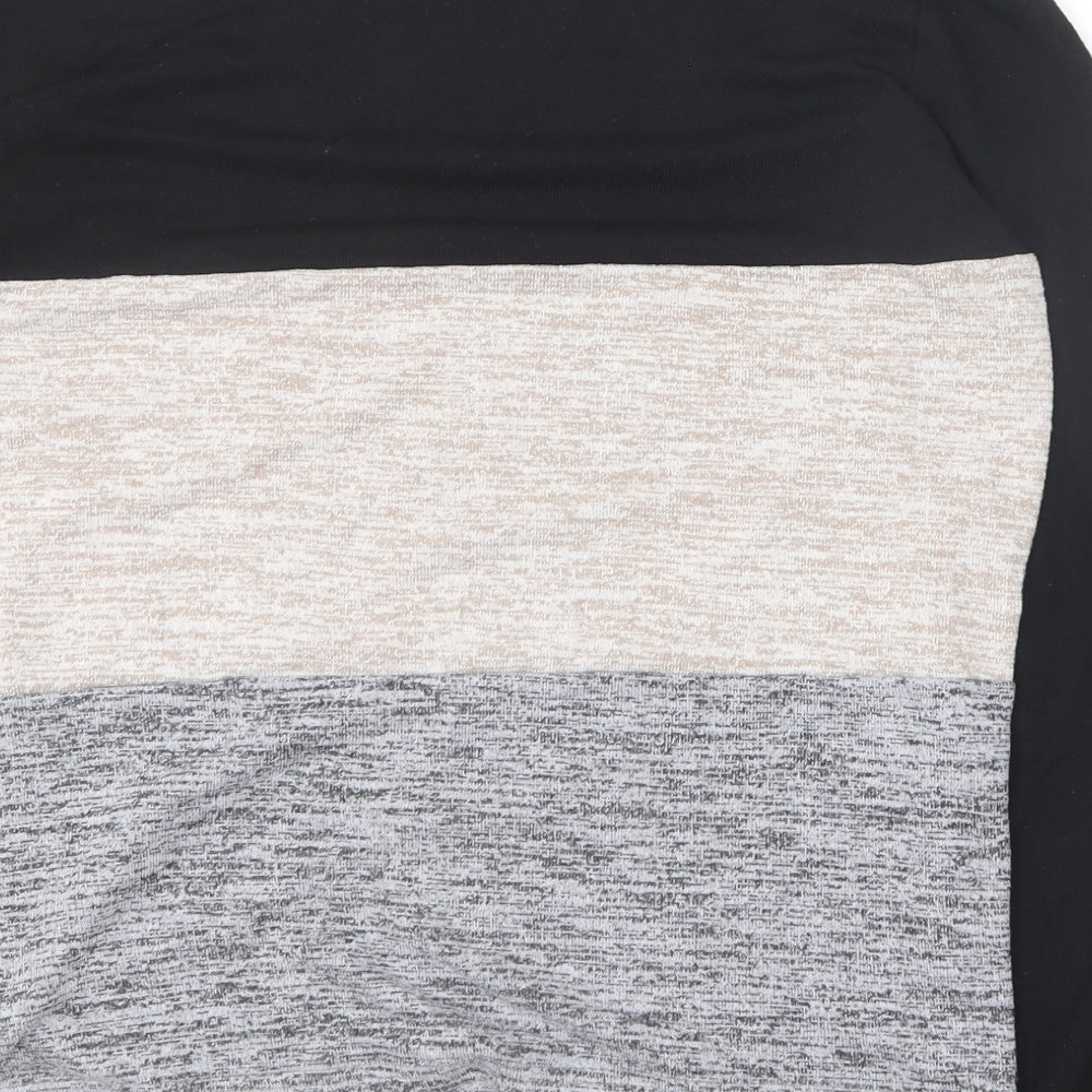 Preworn Womens Black Round Neck Cotton Pullover Jumper Size M