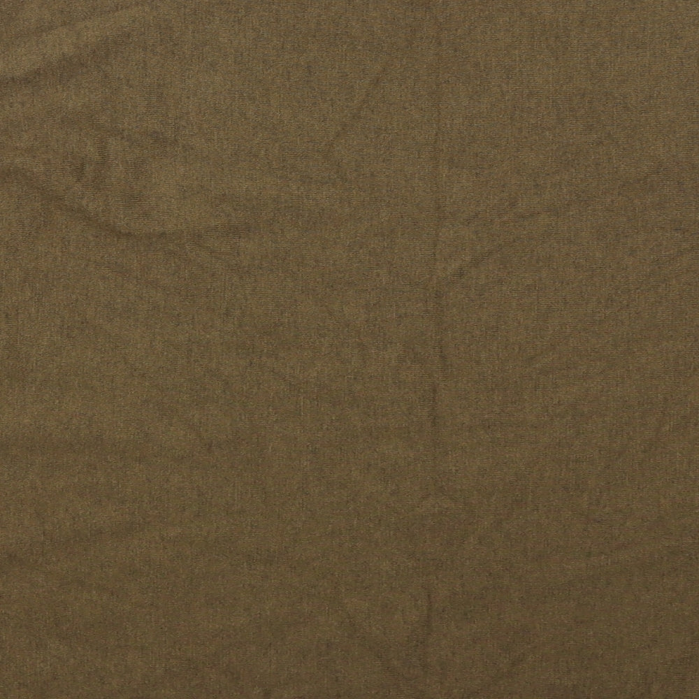 M&C Womens Brown Crew Neck Nylon Pullover Jumper Size M