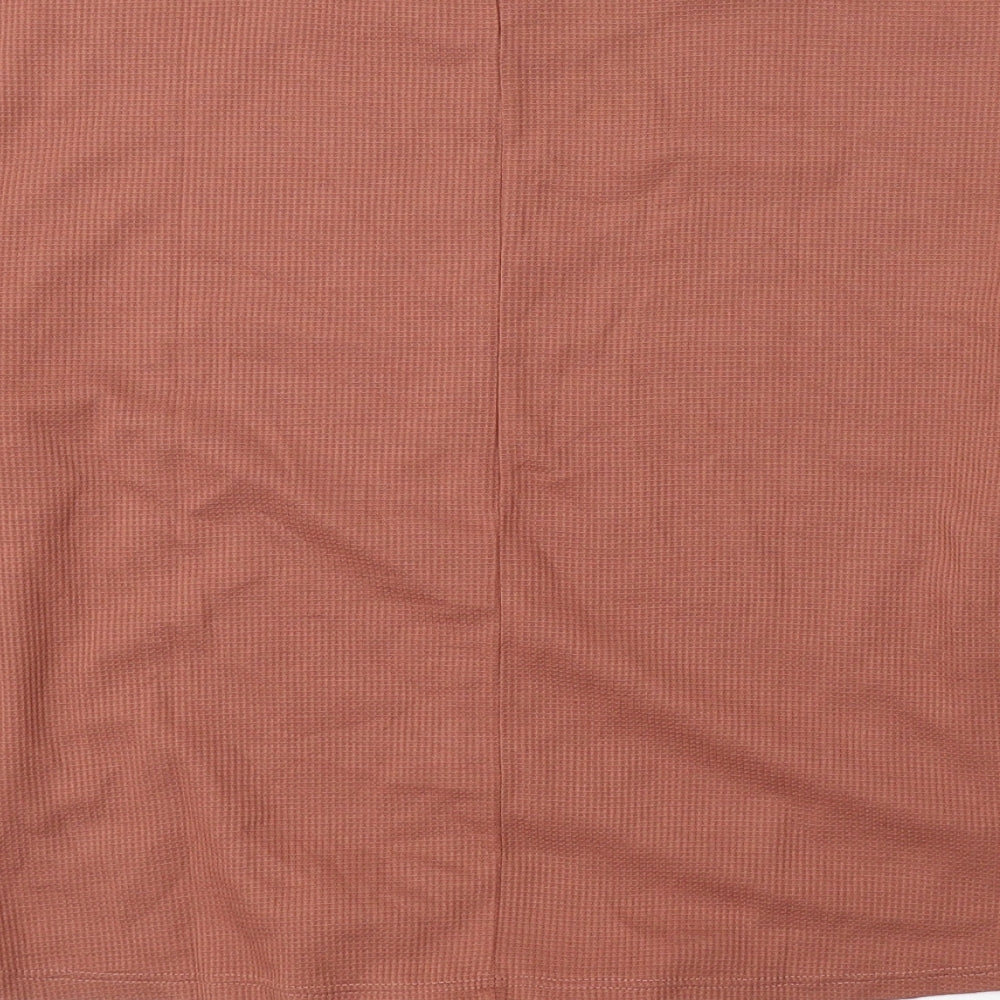 Primark Womens Brown Polyester Jersey T-Shirt Size 6 Round Neck
