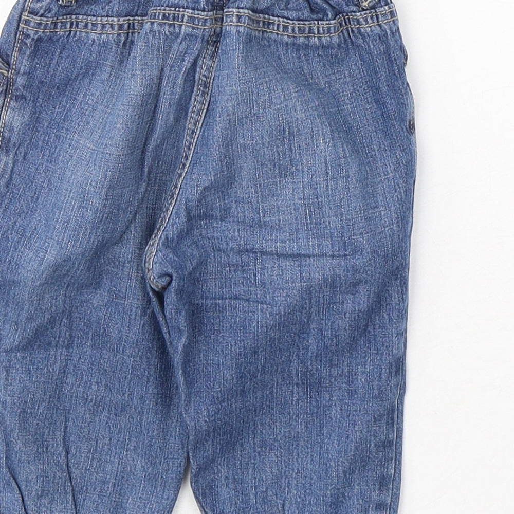 H&M Baby Blue Cotton Track Pants Jeans Size 6-9 Months Pullover