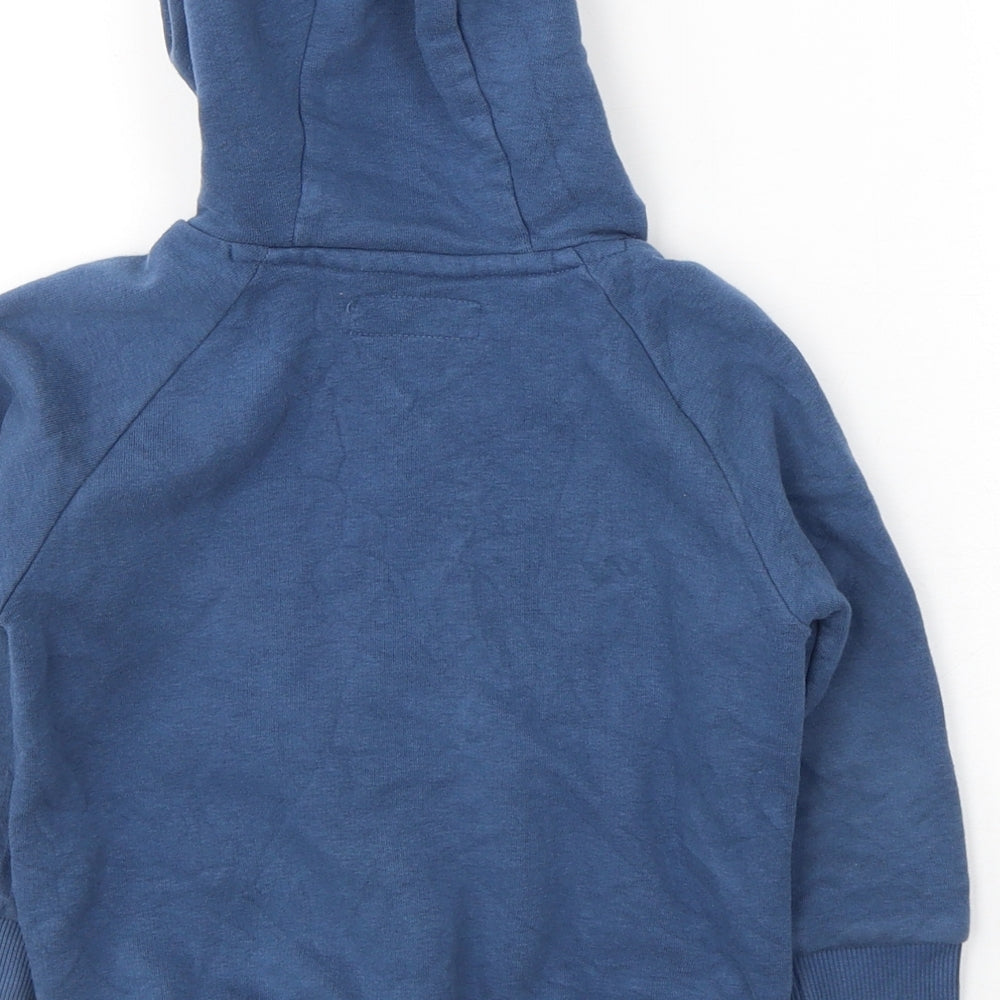 George Boys Blue Cotton Full Zip Hoodie Size 3 Years Zip
