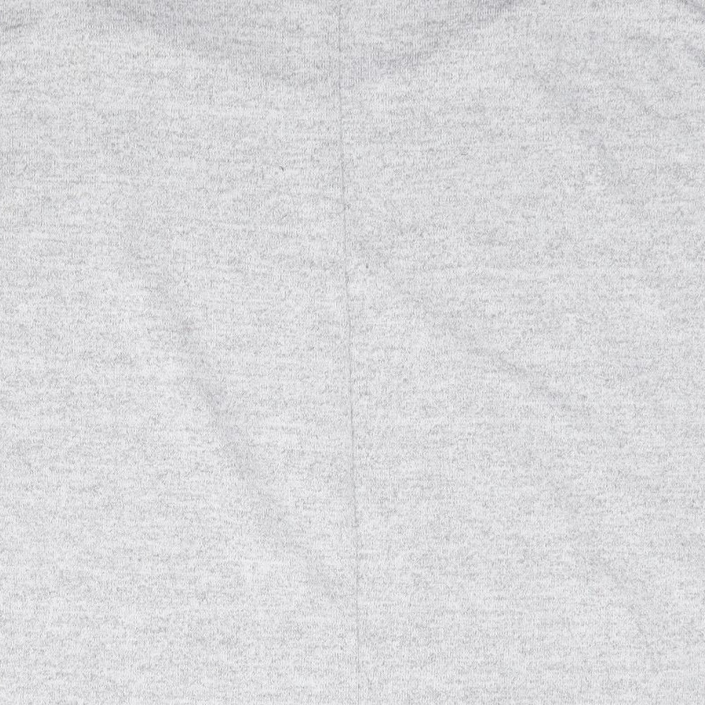 New Look Womens Grey V-Neck Polyester Pullover Jumper Size S
