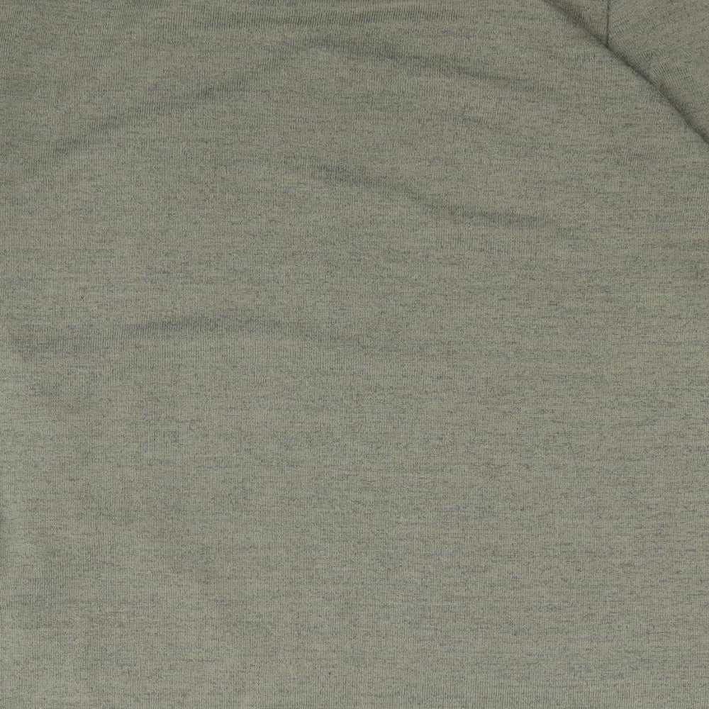 New Look Womens Green Polyester Jersey T-Shirt Size 12 Scoop Neck