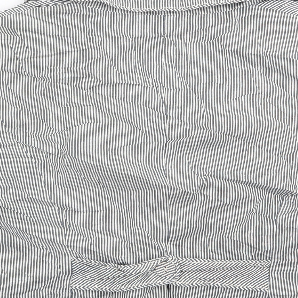 Love Label Womens Blue Striped Gilet Jacket Size 12 Button