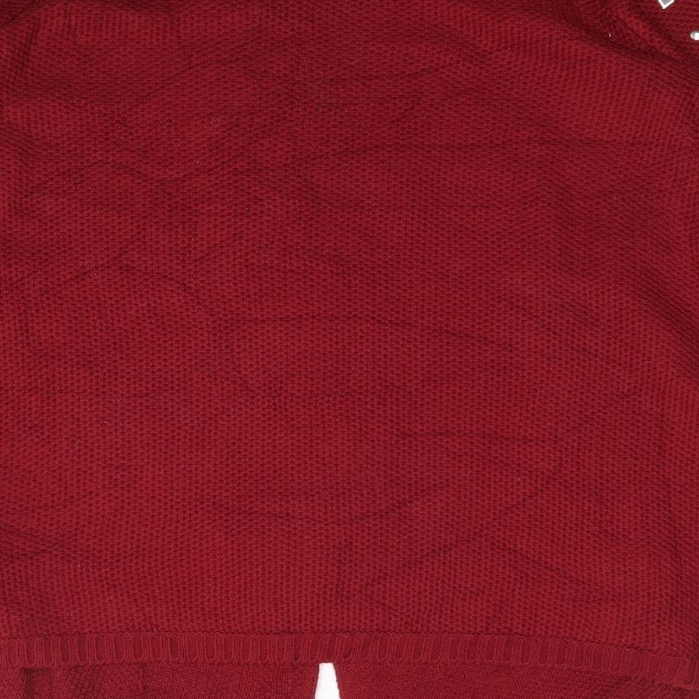 LC Waikiki Womens Red Round Neck Acrylic Tunic Jumper Size M