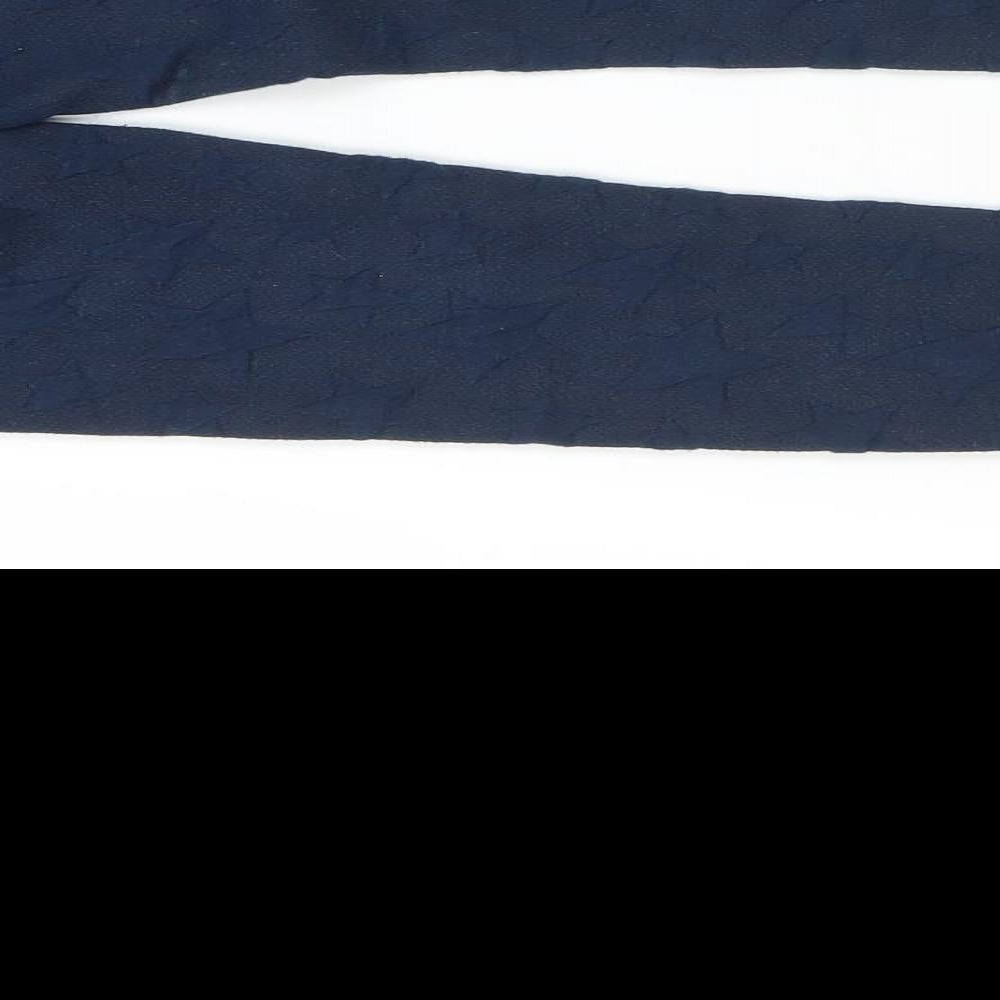 TOM TAILOR Girls Blue Geometric Cotton Pedal Pusher Trousers Size 6-7 Years Regular - Stars