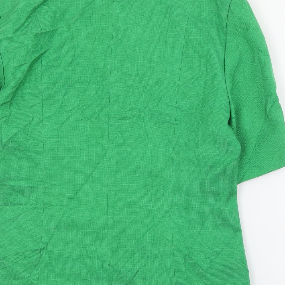 Preworn Womens Green Jacket Size 12 Button