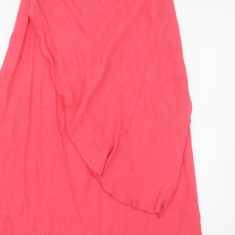 Frock Me Womens Pink Viscose Tank Dress Size 8 Round Neck