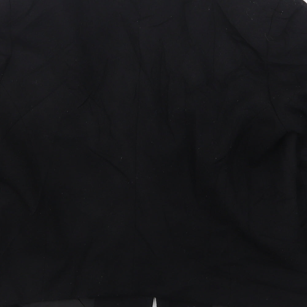 Papaya Womens Black Polyester Jacket Blazer Size 12