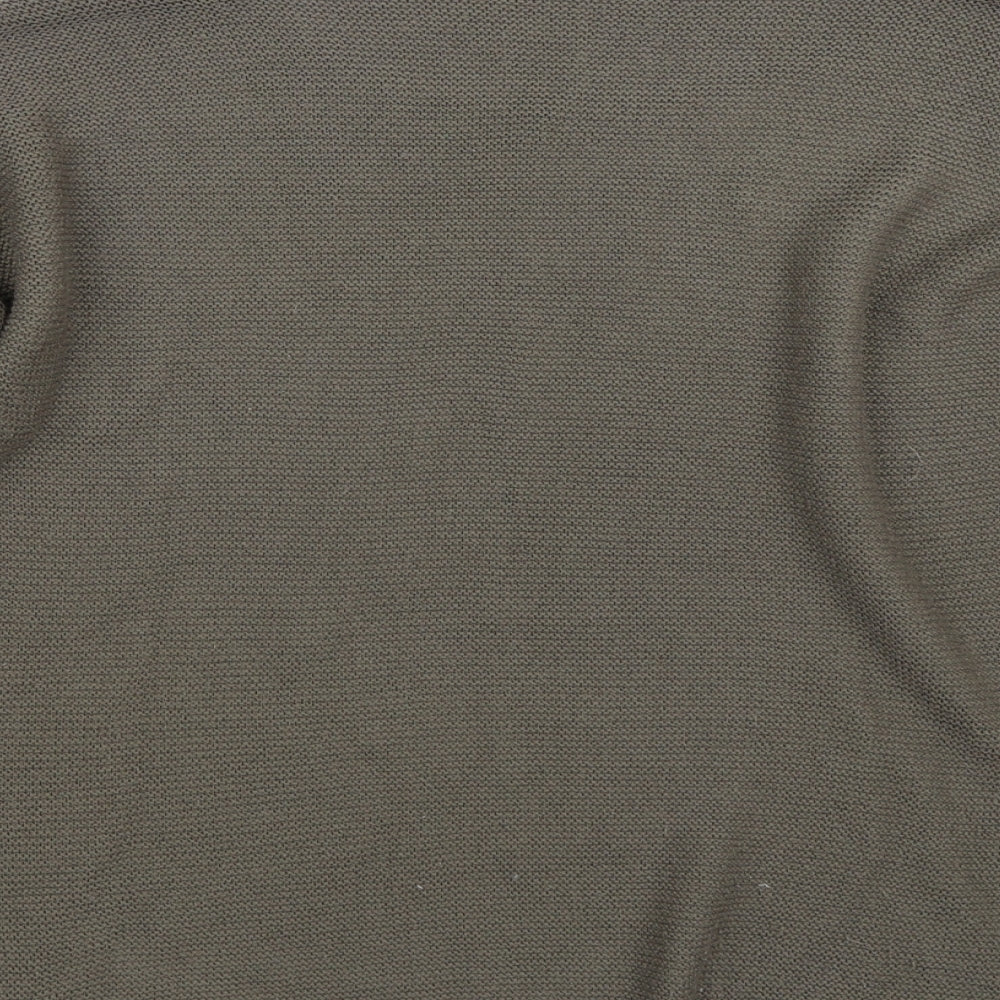 Peacocks Womens Green Round Neck Acrylic Pullover Jumper Size XL