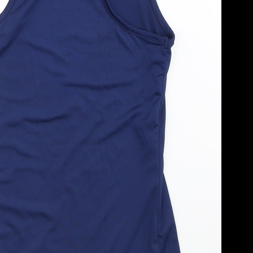 Dunnes Stores Girls Blue Polyester Camisole Tank Size 8-9 Years Round Neck