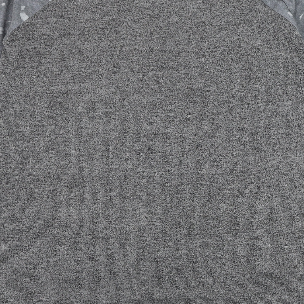 Preworn Womens Grey Round Neck Cotton Pullover Jumper Size M