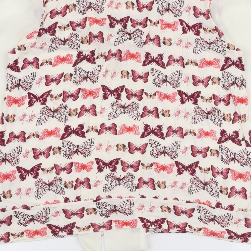 NEXT Womens Multicoloured Floral Viscose Basic Blouse Size 12 Round Neck