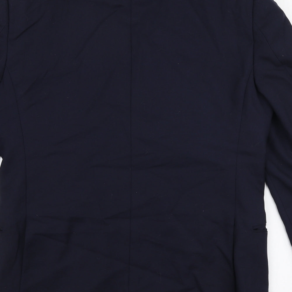 Marks & Spencer Mens Blue Polyester Jacket Suit Jacket Size 34