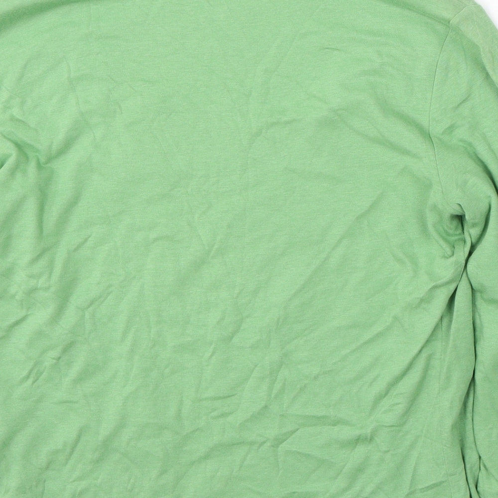 Per Una Womens Green Round Neck Cotton Pullover Jumper Size 14