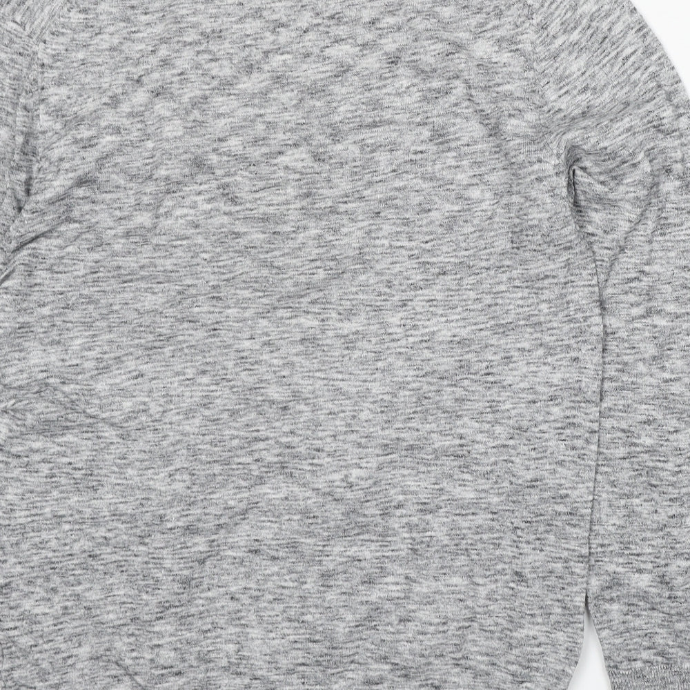 Burton Mens Grey Mock Neck Polyester Pullover Jumper Size M
