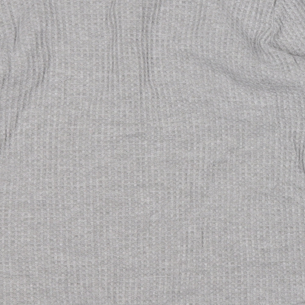 Papaya Womens Grey Round Neck Polyester Pullover Jumper Size 10