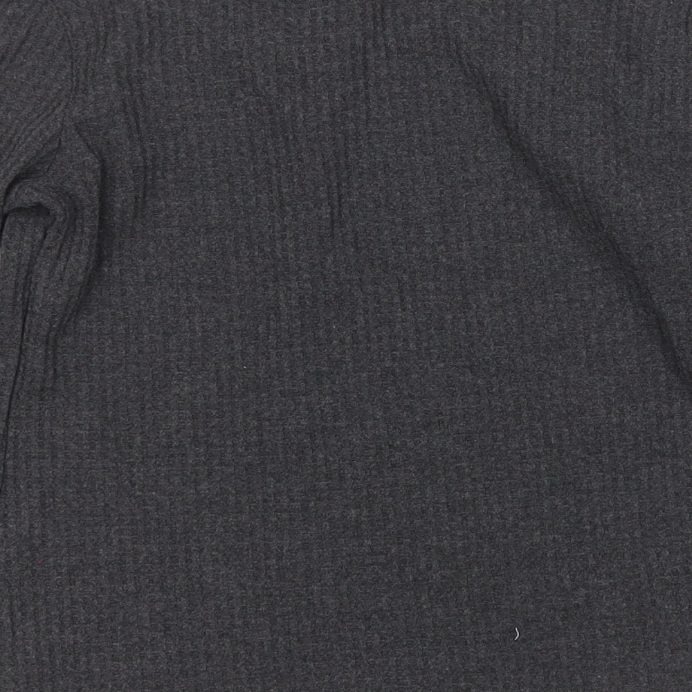 Papaya Womens Grey Round Neck Polyester Pullover Jumper Size 10