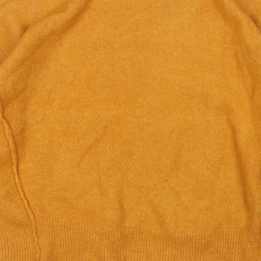 Primark Womens Yellow Round Neck Acrylic Pullover Jumper Size 12