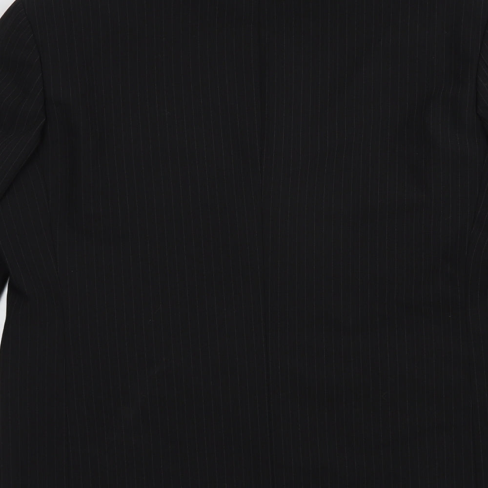 Marks & Spencer Mens Black Striped Polyester Jacket Blazer Size M