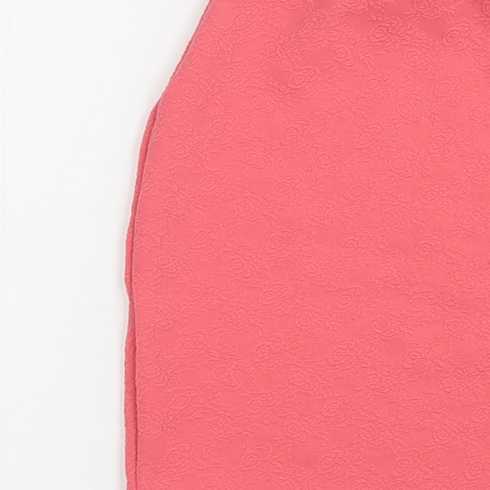 Exhibit Womens Pink Polyacrylate Fibre Mini Skirt Size 8