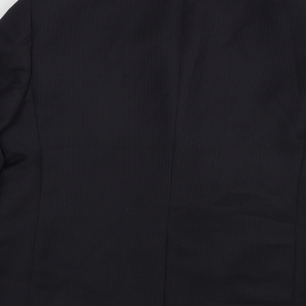 Marks & Spencer Mens Blue Striped Polyacrylate Fibre Jacket Blazer Size 42