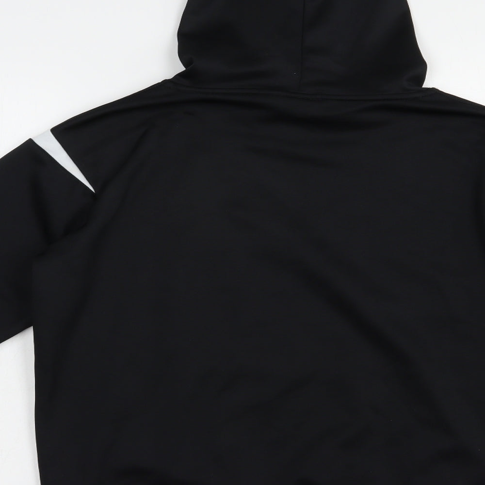 Pendle Mens Black Polyester Pullover Hoodie Size S