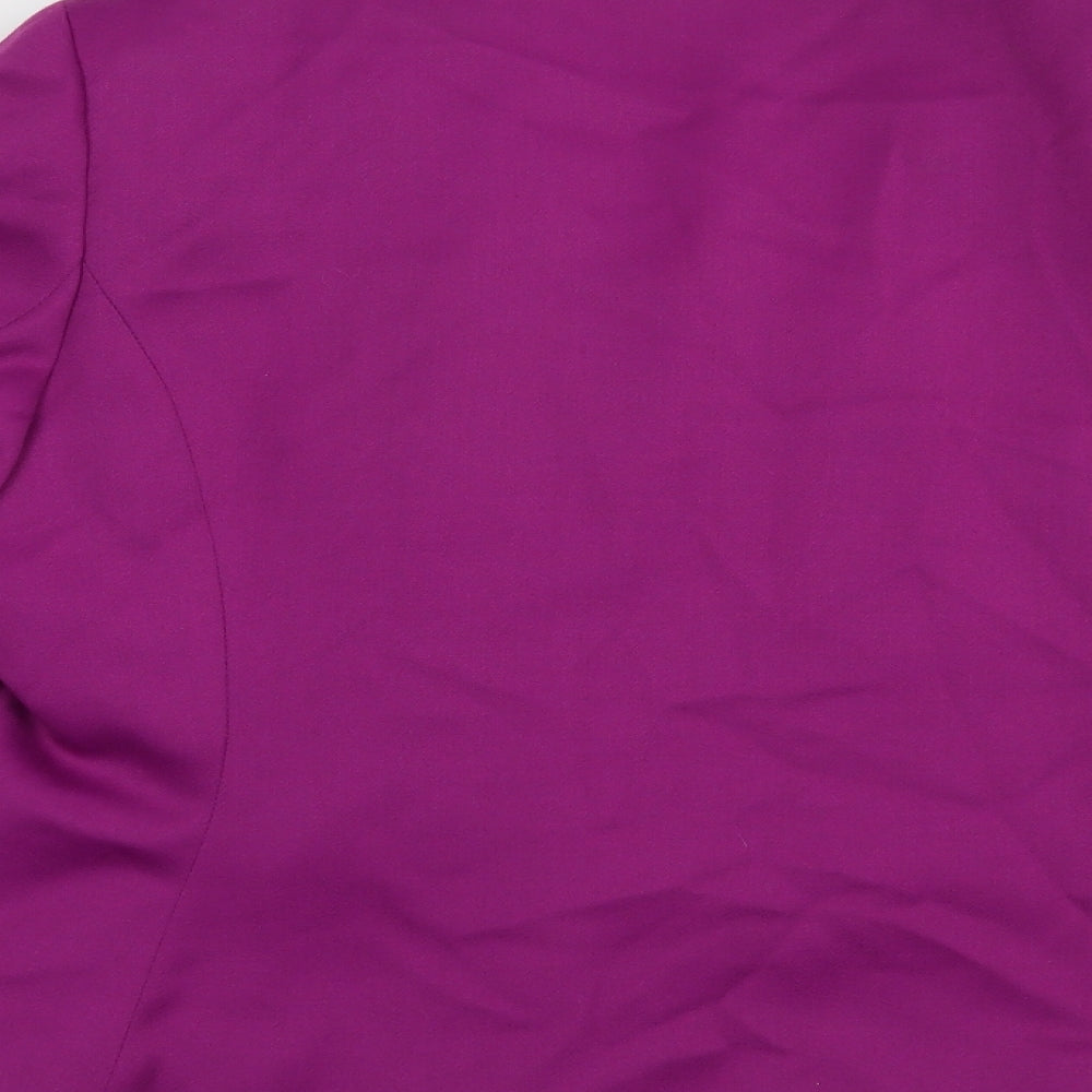 Elle London Womens Purple Jacket Blazer Size 16 Button