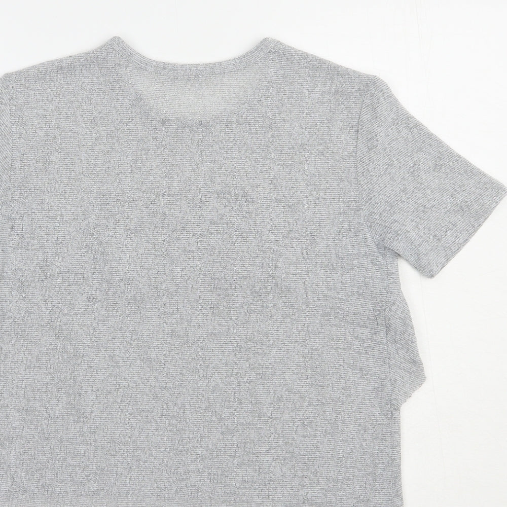 Zara Womens Grey Polyester Basic Blouse Size S Crew Neck