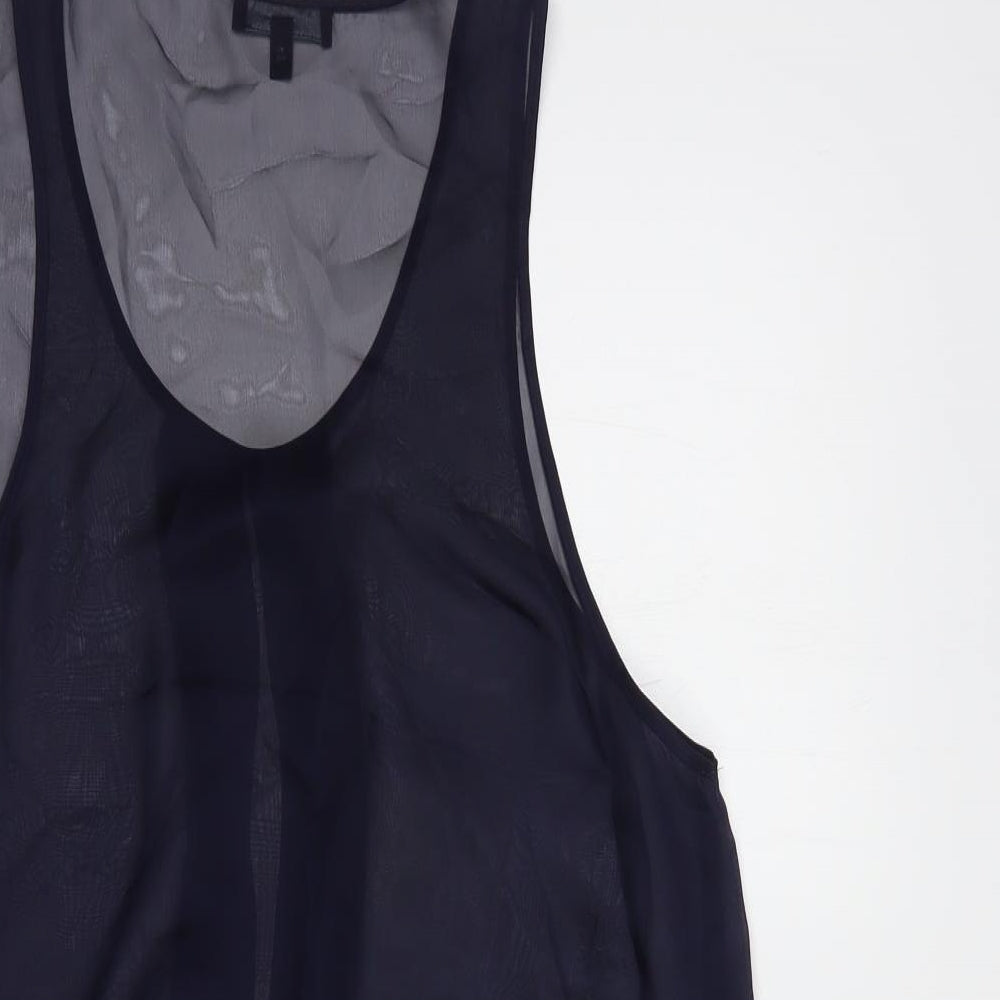 NEXT Womens Blue Polyester Basic Tank Size 14 Scoop Neck